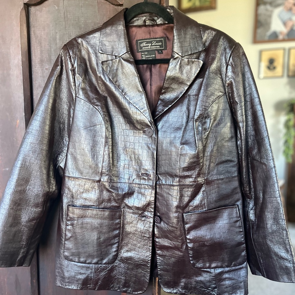 Terry Lewis Classic Luxuries Rich Brown Leather Jacket